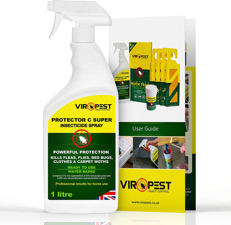 ViroPest Silverfish Killer 1 litre Spray - HSE tested & approved – professional pest control products for home use