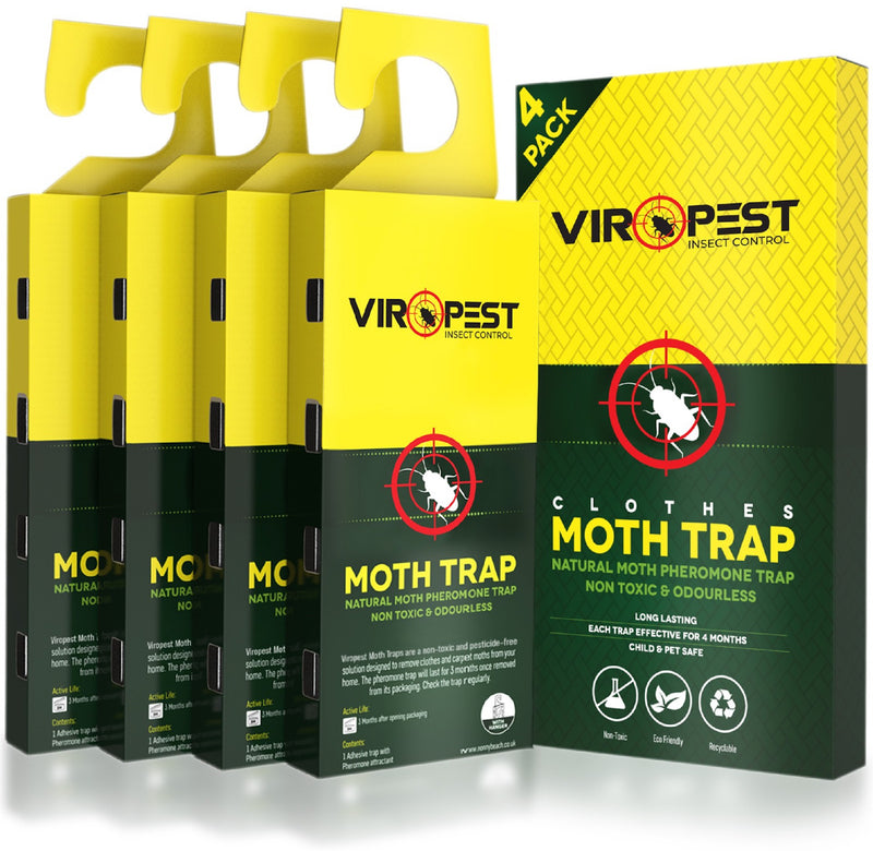 Clothes & Carpet Pheromone Moth Trap (Pack of 4)
