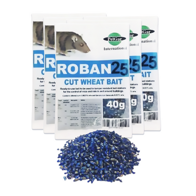 Roban 25 Cut Wheat Rat Poison (5 Pack Multi-Pack) - ViroPest
