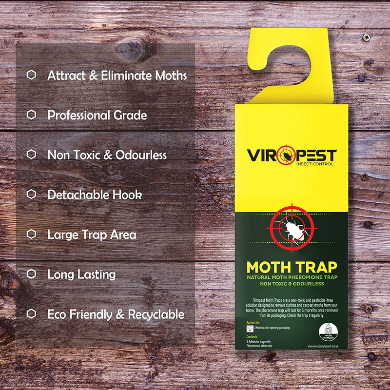 Clothes & Carpet Pheromone Moth Trap (Pack of 4) - ViroPest